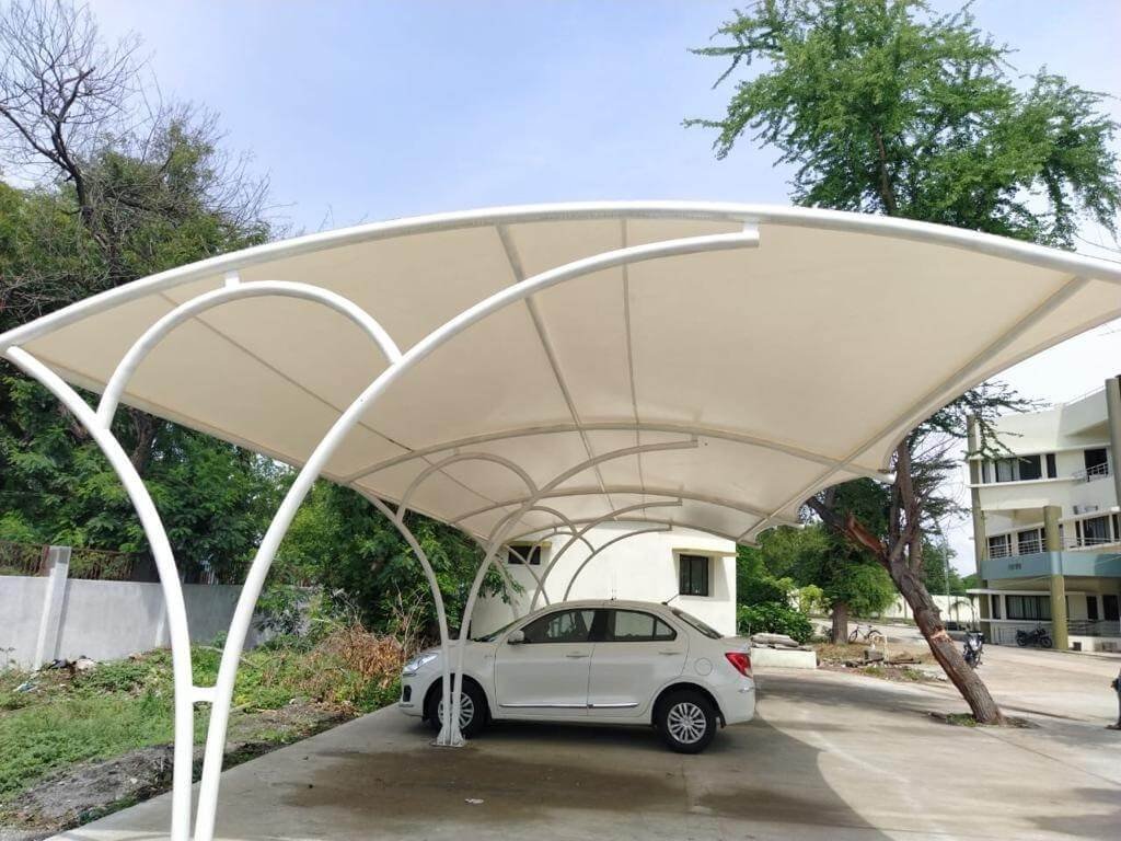 تركيب المظلات بكل انواعها car parking tensile shades 1